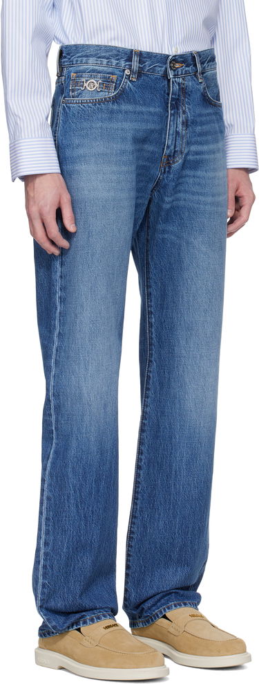 Дънки Versace Versace Loose-Fit Jeans Синьо | 1017775_1A13585, 1