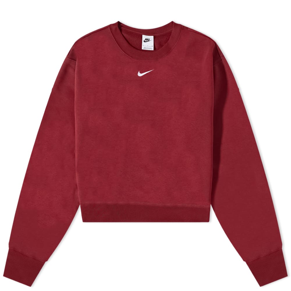 Пуловер Nike Nike Phoenix Fleece Oversized Crew Sweat Team Red/White Червено | DQ5733-677, 0