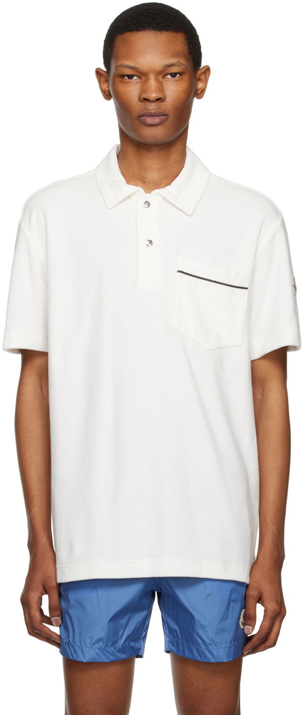 Поло тениска Moncler Patch Pocket Polo Tee Бяло | I10918A00017899VV, 0