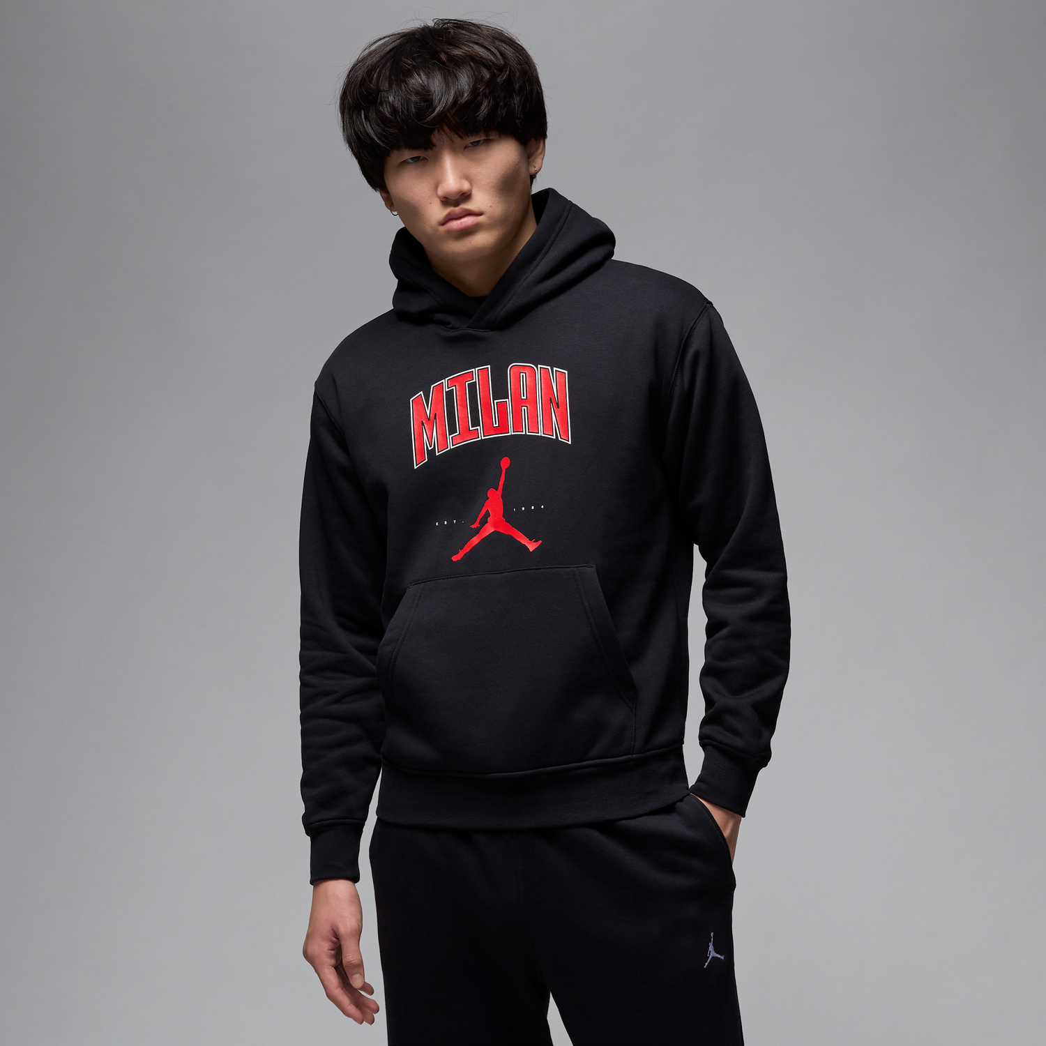 Суитчър Jordan Jordan Milan Fleece Hoodie Черно | HQ0442-010, 1