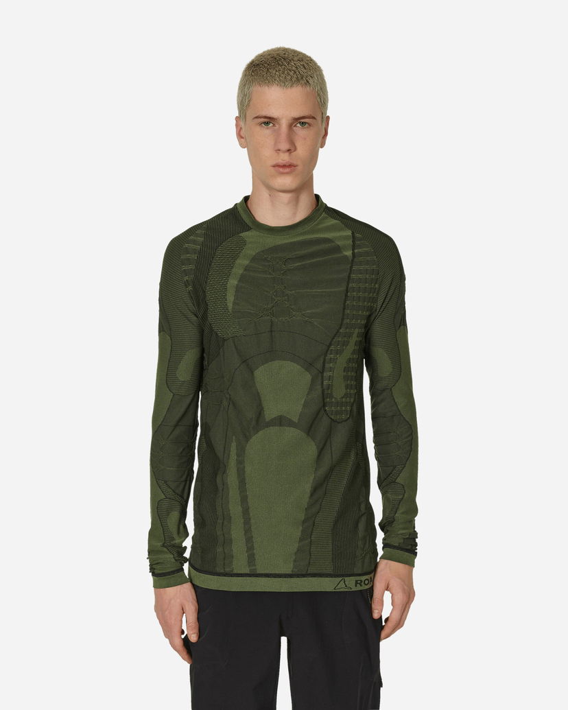 Тениска ROA Seamless Longsleeve Top Dark Green Зелено | RBMW083FA60 GRN0003