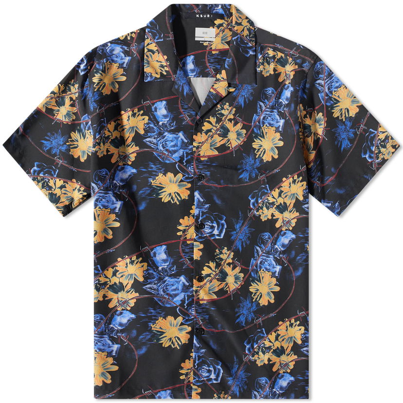 Риза Ksubi Men's Hyper Flower Vacation Shirt Black Черно | MSP23SH005