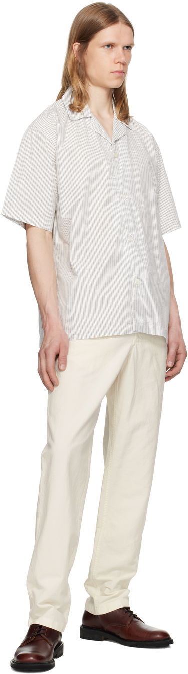 Риза NORSE PROJECTS Norse Projects Mads Poplin Stripe Short Sleeve Shirt Бяло | N40-0831, 3