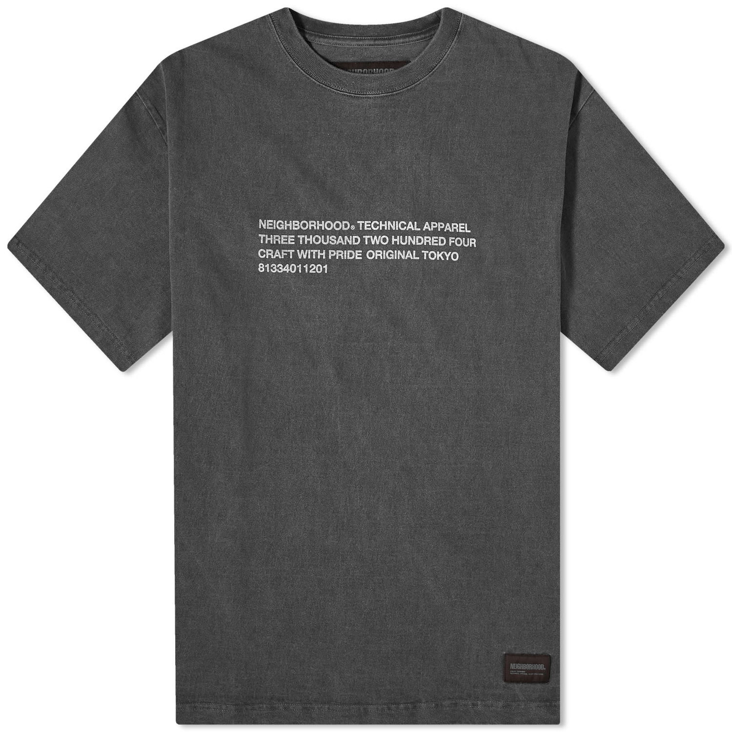 Тениска Neighborhood Pigment Dyed T-Shirt Сиво | 232UNNH-CSM02-BK, 0