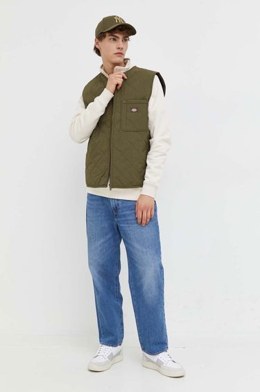 Пуловер Dickies Oakport Quarter Zip Sweat Бяло | DK0A4XD4F901, 2
