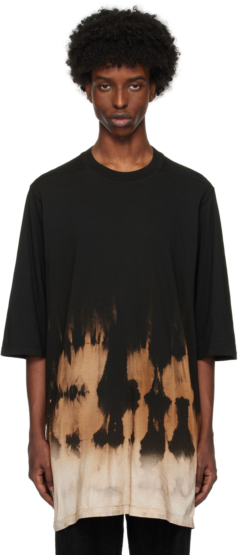 Тениска Rick Owens Porterville Jumbo T-shirt Черно | DU02D2274 RNSUN