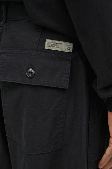 Карго панталони Neighborhood NEIGHBORHOOD Cotton Pleated Trousers Черно | 242AQNH.PTM02, 3