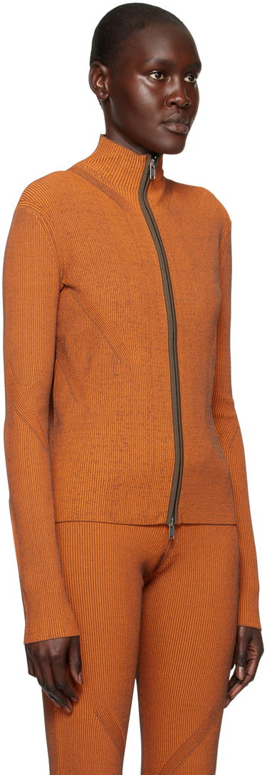 Пуловер Dion Lee Angled Rib Zip-Up Sweater Тъмно синьо | C7153R23, 4