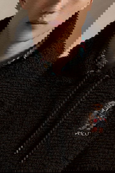 Суитчър Polo by Ralph Lauren Fleece Hoodie with Polo Bear Appliqué Кафяво | 710981798, 3