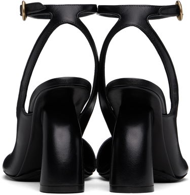 Кецове и обувки Dries Van Noten Dries Van Noten Asymmetric Slingback Heels Черно | WS251-676-150, 1