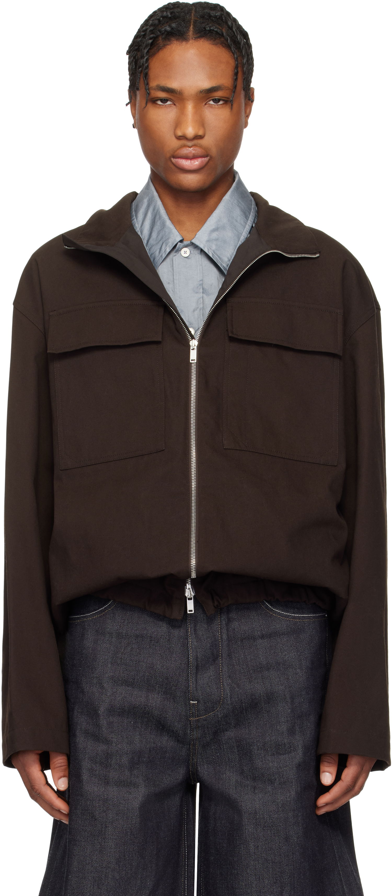 Яке Jil Sander Jil Sander Sportswear Zip-Up Jacket Кафяво | J47SW0006_J45267, 0