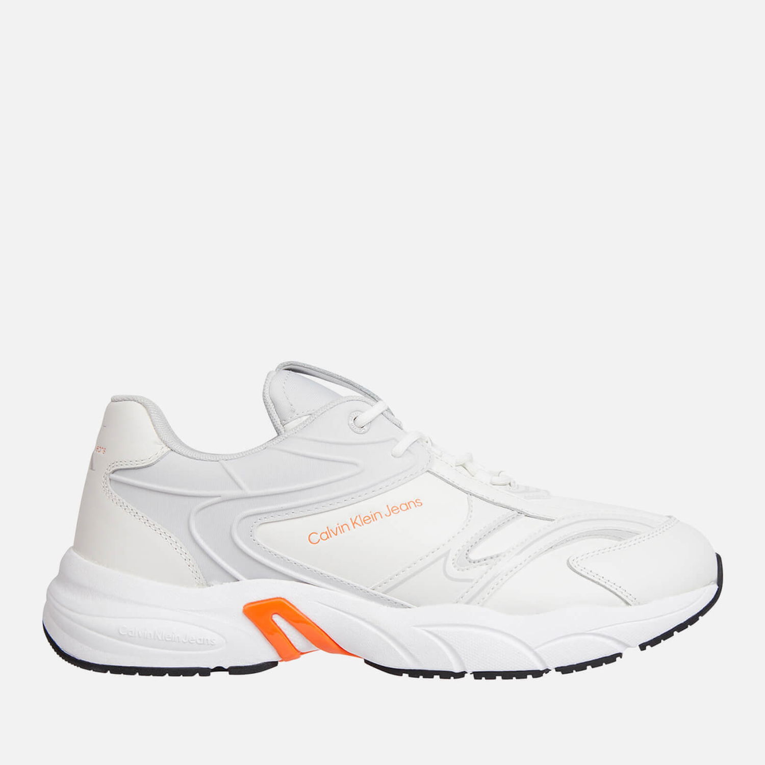 Кецове и обувки CALVIN KLEIN Jeans Men's Leather and Shell Trainers - UK 10.5 Бяло | YM0YM006370LG, 0