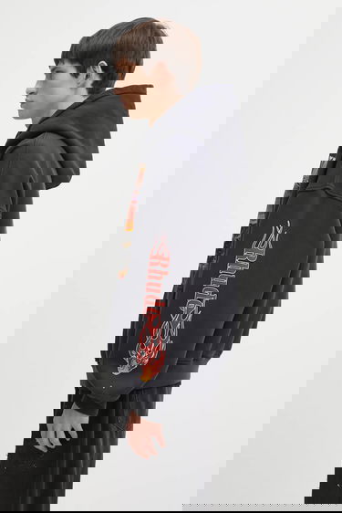Суитчър Rhude Cotton Graphic Hooded Sweatshirt Mesa Arizona Stallion Черно | RHFW25HO04012, 1