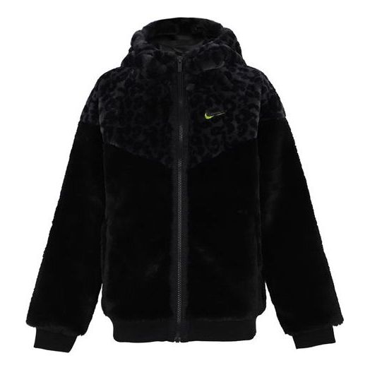 Яке Nike Nike Leopard Print Fleece Hooded Jacket Черно | DJ4408-010, 0