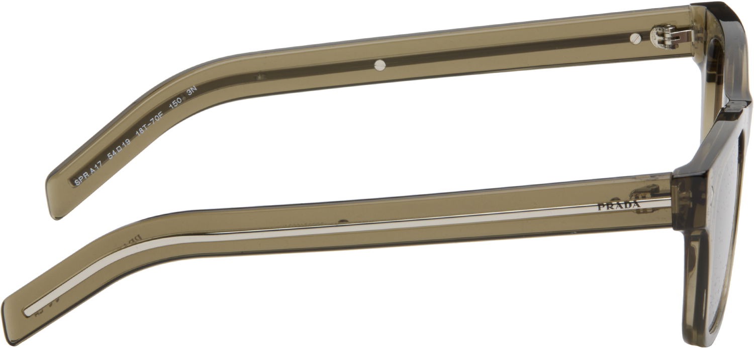 Слънчеви очила Prada Iconic Metal Plaque Sunglasses Зелено | 0PR A17S 18T70F54 8056262349366, 1