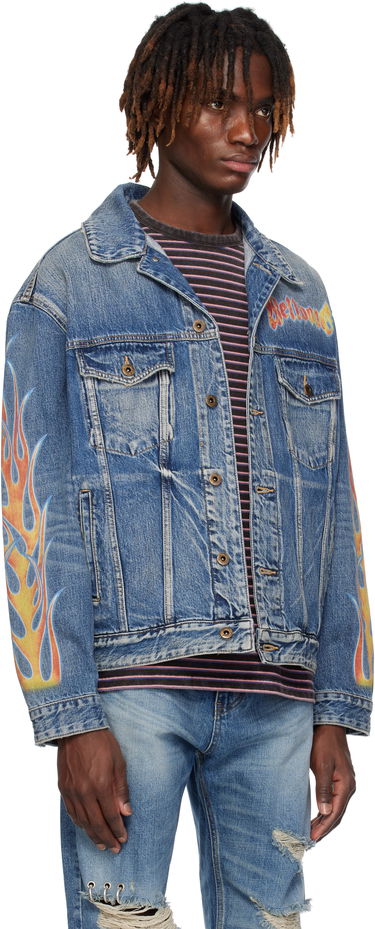 Яке We11done We11done Blaze Logo Denim Jacket Синьо | WD-DJ0-25-318-U-BL, 1