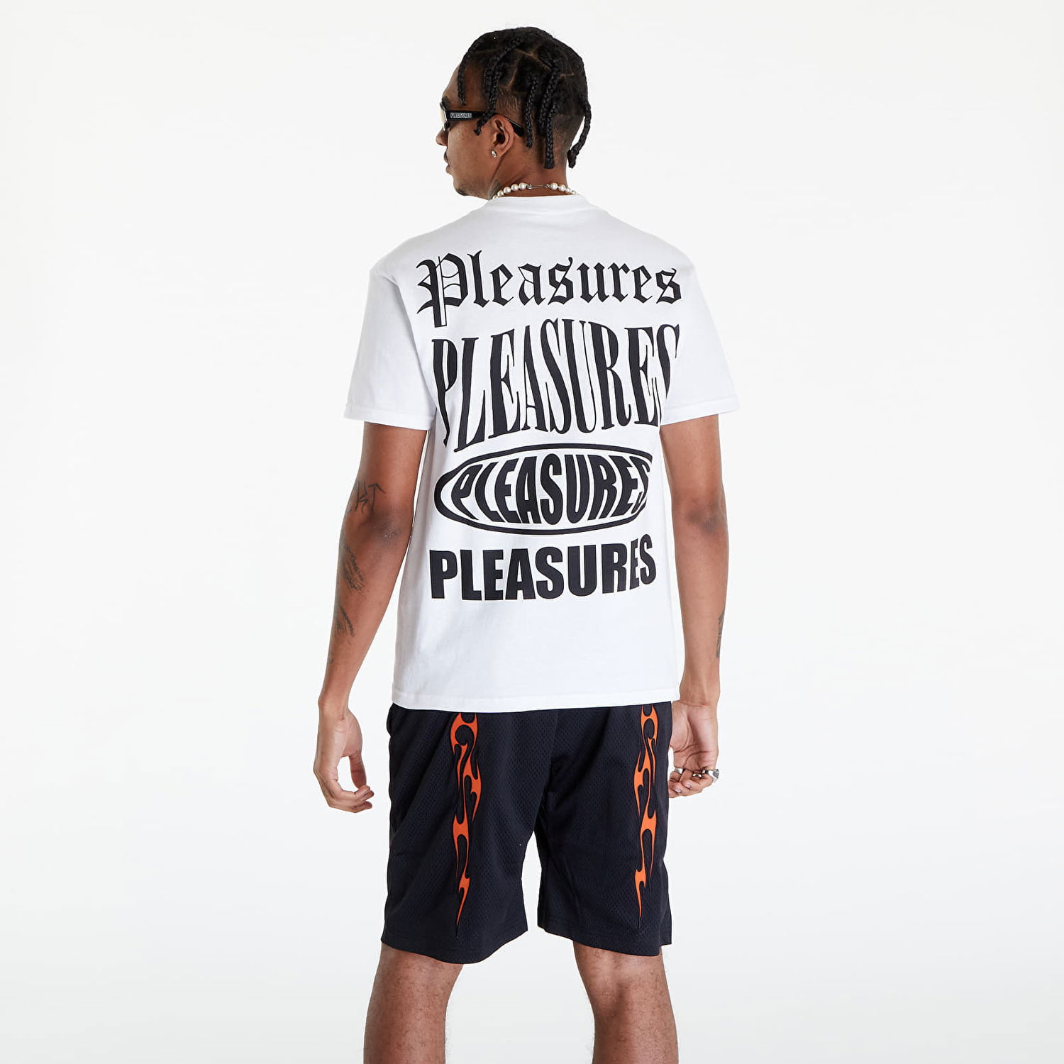 Тениска Pleasures Stack T-Shirt Бяло | P24SP050 WHITE, 1