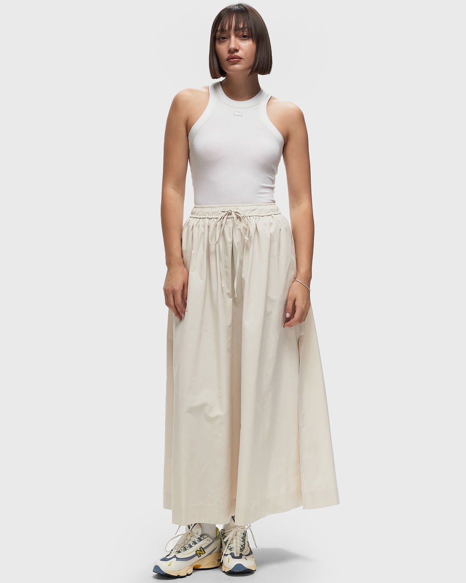 Потник Lacoste White Contrast-Stitched Tank Top Бяло | TF2558-001, 1