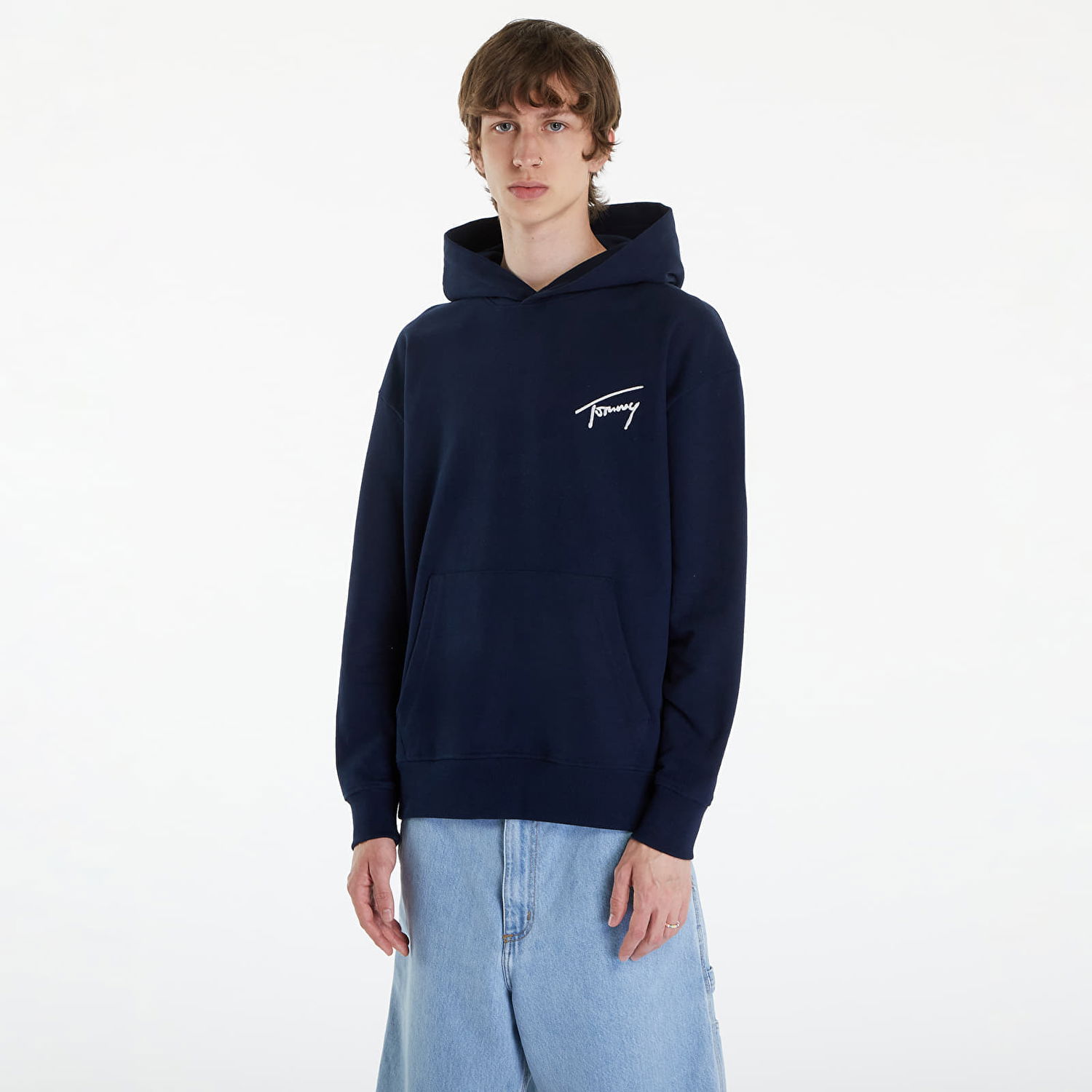 Суитчър Tommy Hilfiger Relaxed Signature Hoodie Blue Черно | DM0DM17990 C1G, 0