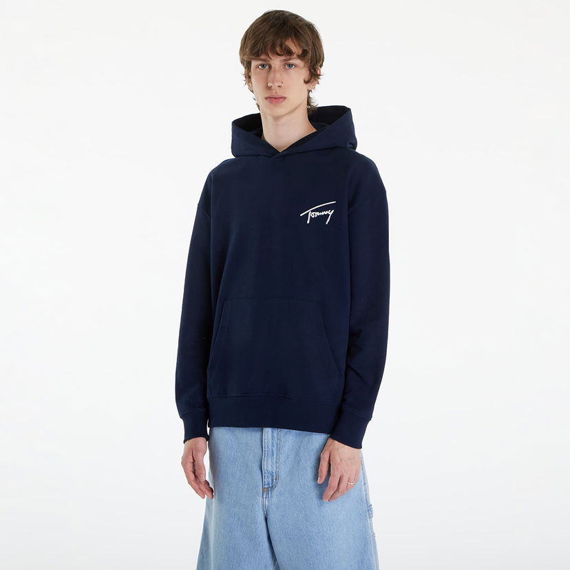 Суитчър Tommy Hilfiger Relaxed Signature Hoodie Blue Черно | DM0DM17990 C1G