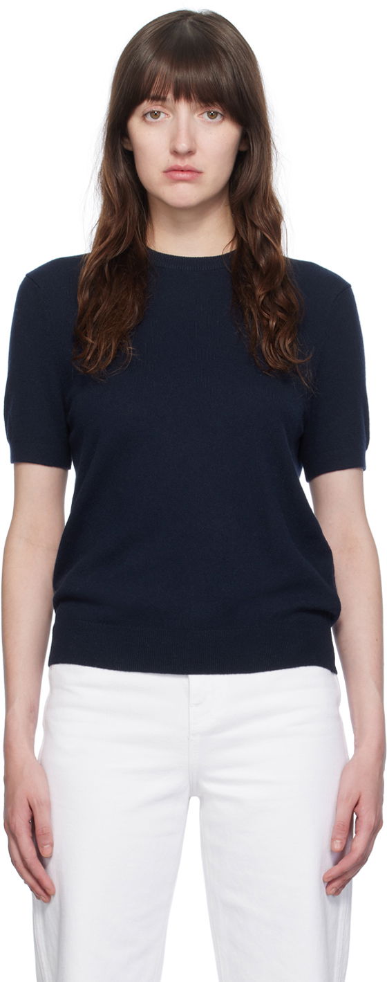 Пуловер Khaite The Pierre Sweater Тъмно синьо | 9553628, 0