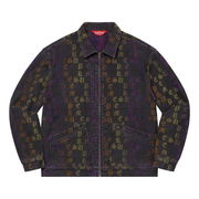 Gradient Jacquard Denim Work Jacket