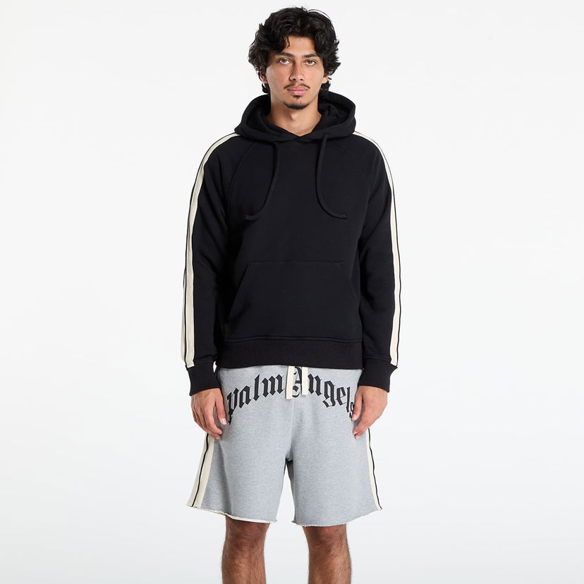 Суитчър Palm Angels Palm Angels Curved Logo Track Hoodie Черно | PMBB17HF25FLE0011003