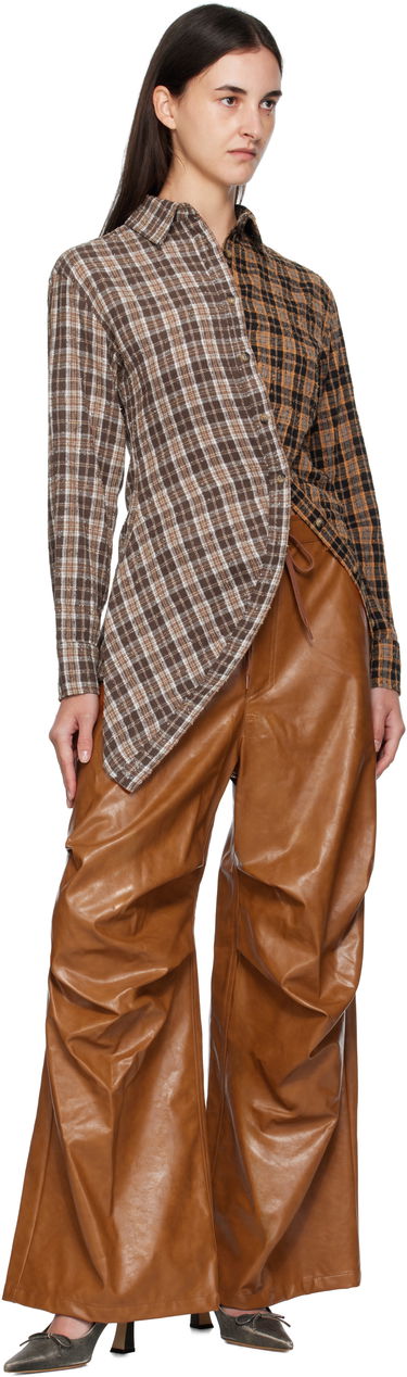 Риза Andersson Bell Andersson Bell Twist Check Shirt Кафяво | atb1361w, 3
