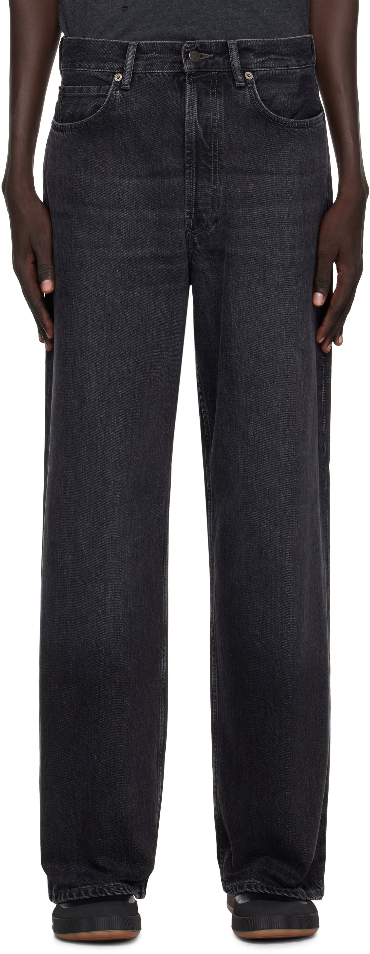 Дънки Acne Studios Acne Studios Faded Loose-Fit Jeans Черно | C00090-, 0