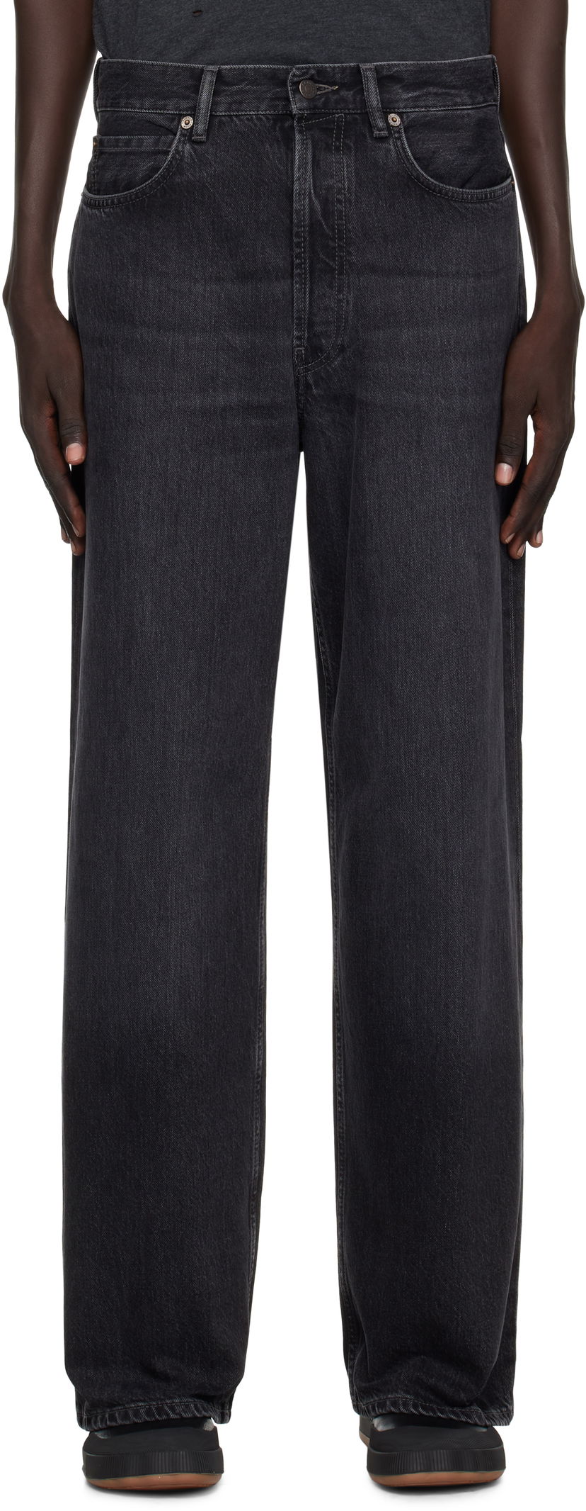 Дънки Acne Studios Acne Studios Faded Loose-Fit Jeans Черно | C00090-