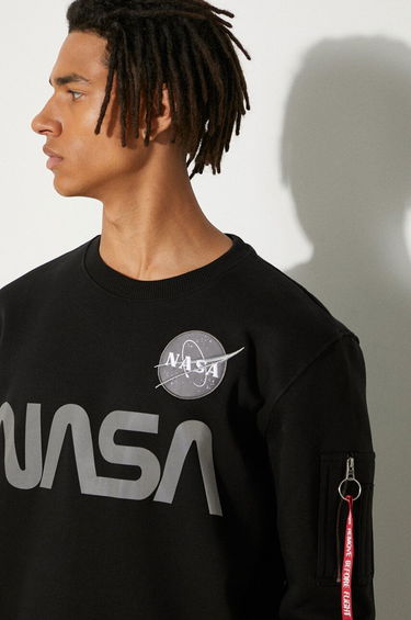 Пуловер Alpha Industries NASA Reflective Crew Sweat Черно | 178309-03, 4