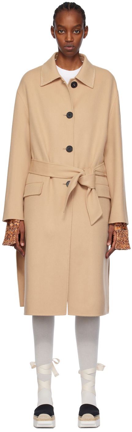 Палта Marni Topstitched Trench Coat Бежово | SPMA0223KS UTW982, 0