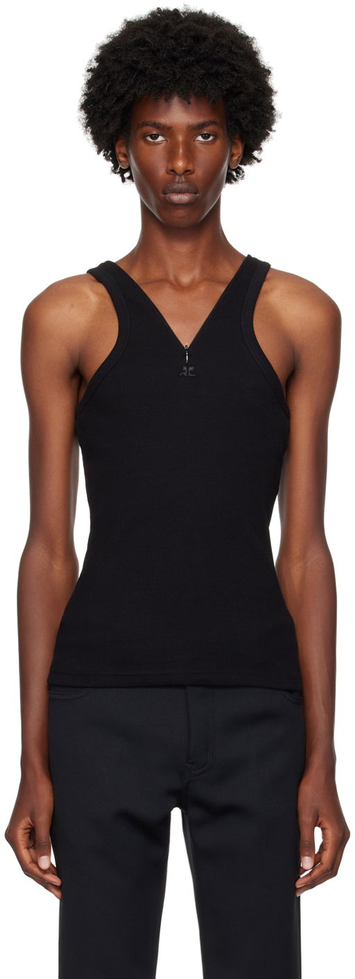 Потник Courrèges Courrèges Zipped Tank Top Черно | 324JDE078JS0121