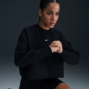 Пуловер Nike Prima Dri-FIT Loose Fit Cropped Crew Sweatshirt Черно | HJ1186-010, 4