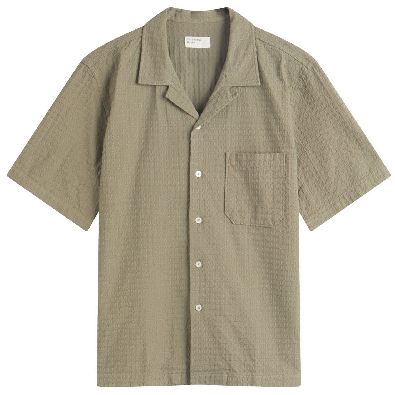 Риза Universal Works Universal Works Delos Road Shirt, Size Large Зелено | 32676-OLV, 0