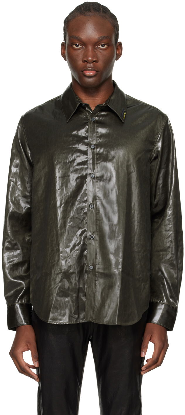Риза Martine Rose Classic Shirt Зелено | MRSS24-401A, 0