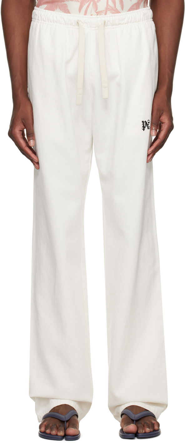 Спортни панталони Palm Angels Monogram Travel Sweatpants Бяло | PMCA141R24FAB0010310, 0