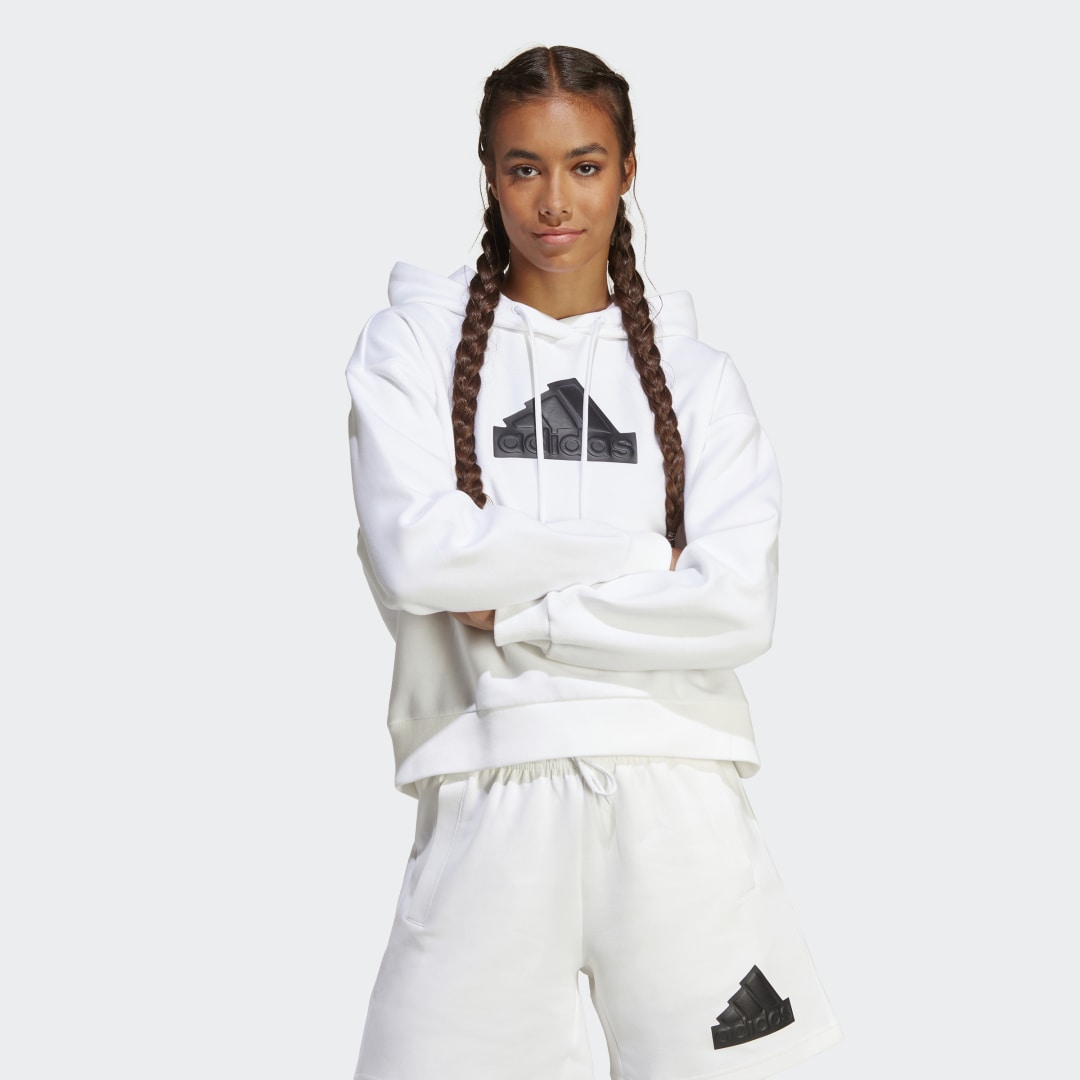 Суитчър adidas Originals Future Icons Badge of Sport Hoodie Бяло | IB8502, 0