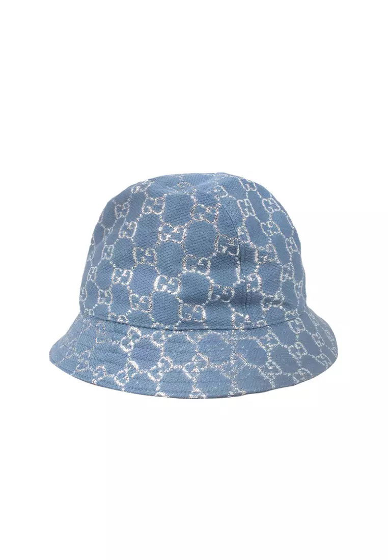 Шапка Gucci Lame Bucket Hat Blue Синьо | 631951 3HK74 4600