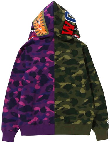 Суитчър BAPE Bape Color Camo Shark Full Zip Hoodie Green/Purple Многоцветен | 001ZPI801017M-GRN, 3