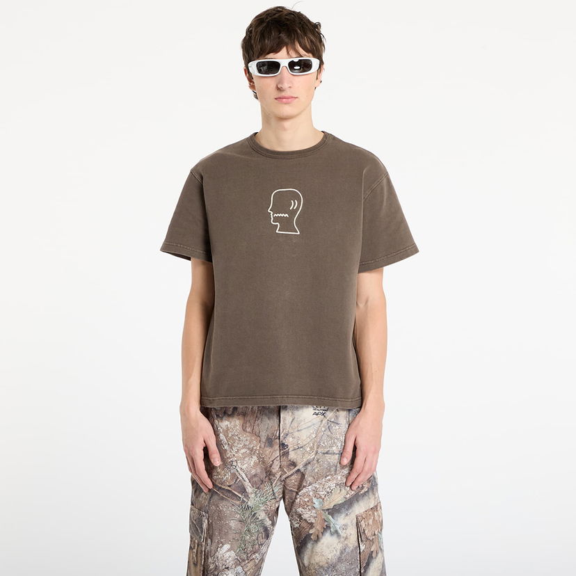 Тениска Brain Dead Heavyweight 3D Embroidery Logohead T-Shirt Кафяво | BDF25T00004783BR01