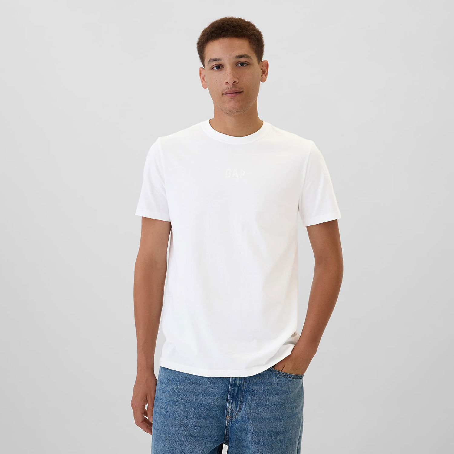 Тениска GAP T-shirt Mini Logo Tee White Global XS Бяло | 542248-01, 0