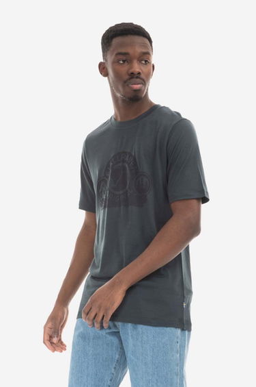 Тениска FJÄLLRÄVEN Abisko Wool Classic T-Shirt With Print Зелено | F84117.555, 0