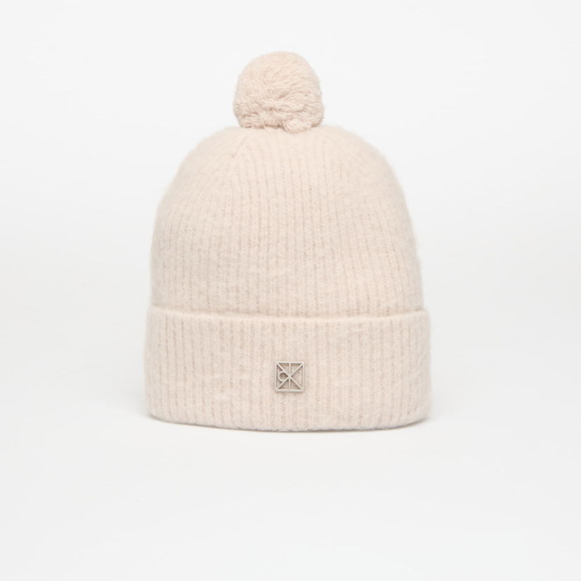Шапка CALVIN KLEIN Emblem Brushed Pom-pom Hat Universal Бежово | LV04D8067G RMU
