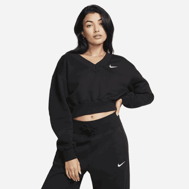 Суитчър Nike Sportswear Phoenix Fleece Sweatshirt Черно | FN3651-010, 3
