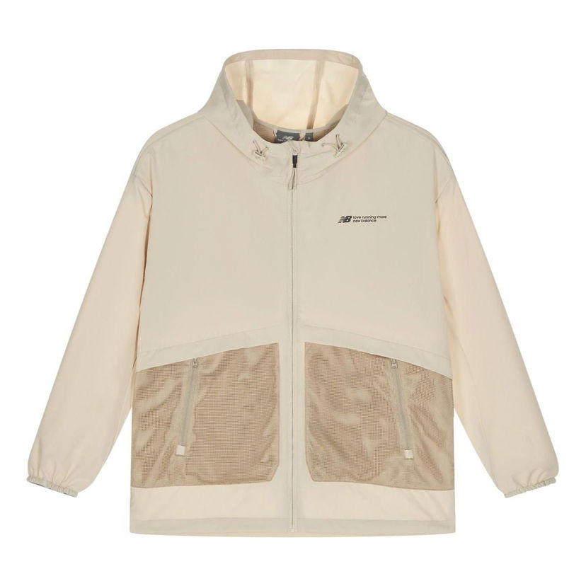 Ветровка New Balance Woven Hooded Jacket Бежово | NAE24151-LB