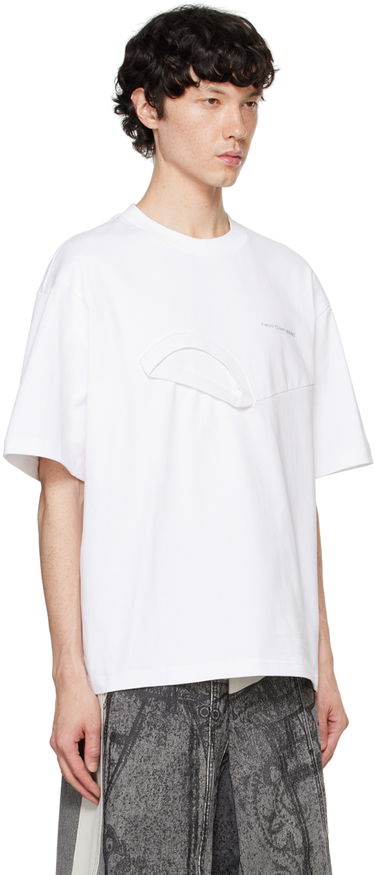 Тениска Feng Chen Wang Feng Chen Wang Paneled Collar T-Shirt Бяло | FF12TSH713, 1