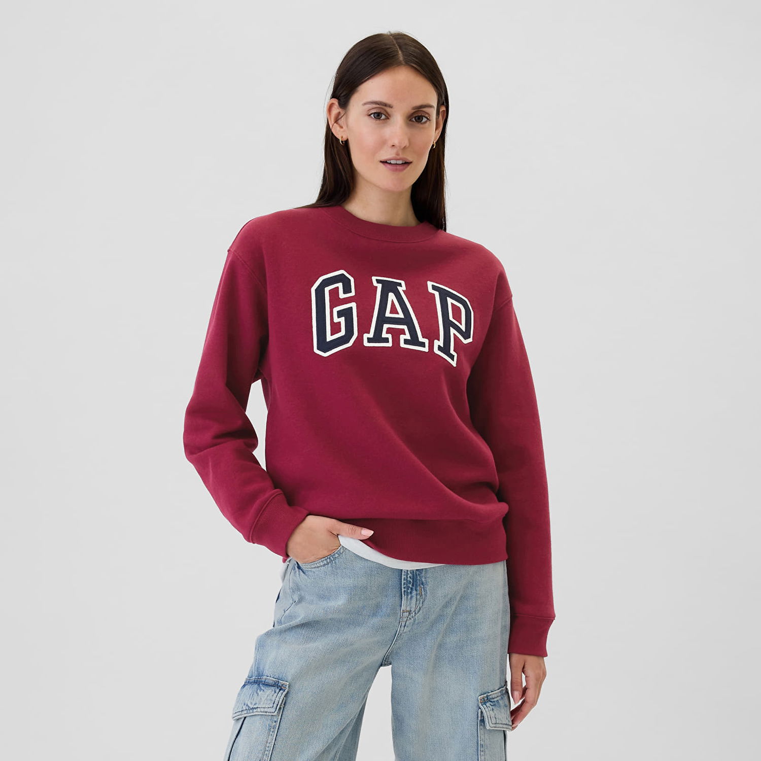 Суитчър GAP Logo Crew Beet Red Бургунди | 554936-37, 0
