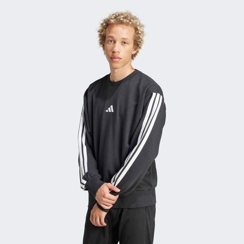Суитчър adidas Performance Essentials 3-Stripes Sweatshirt Черно | JE6372