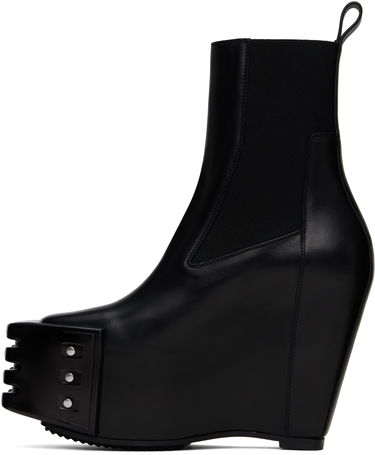Аксесоари Rick Owens Rick Owens Porterville Grilled Wedge Beatle Chelsea Boots Черно | RO02D3848 LOOGR, 2